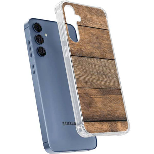 Early American Wood Planks Galaxy A35 5G Clear Case